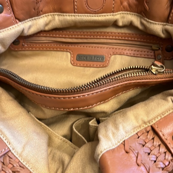 ISABELLA FIORE Brown Braided Soft Italian Leather Hobo Shoulder Bag - Picture 3 of 10